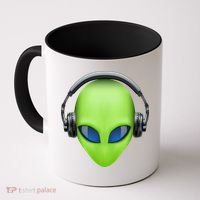 DJ Alien Headphones Coffee Mug thumb 0