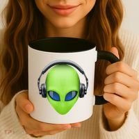 DJ Alien Headphones Coffee Mug thumb 3