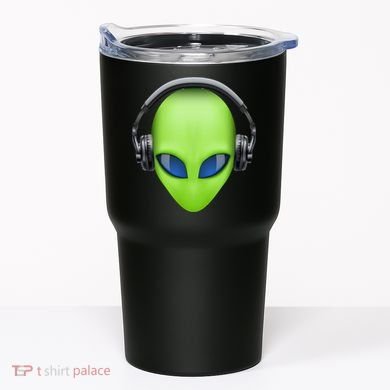 DJ Alien Headphones Tumbler