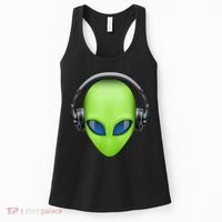 DJ Alien Headphones Women's Tank Top thumb 0