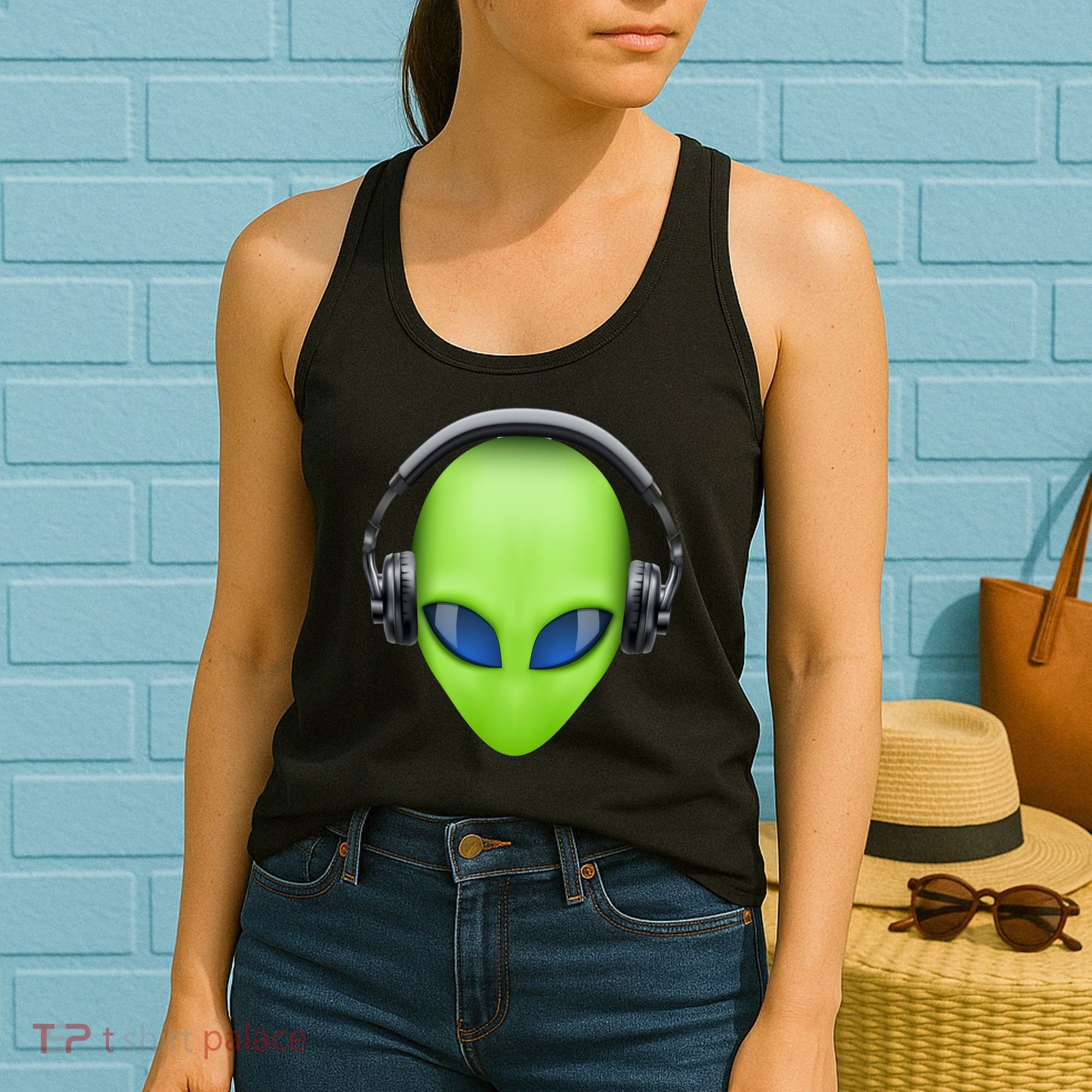 DJ Alien Headphones Women's Tank Top