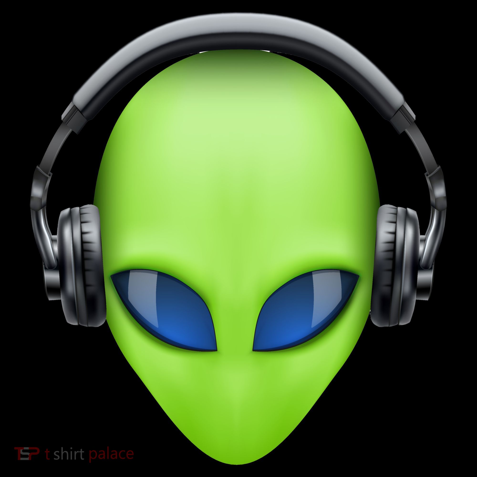 DJ Alien Headphones Baby Bodysuit