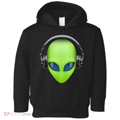 DJ Alien Headphones Toddler Hoodie
