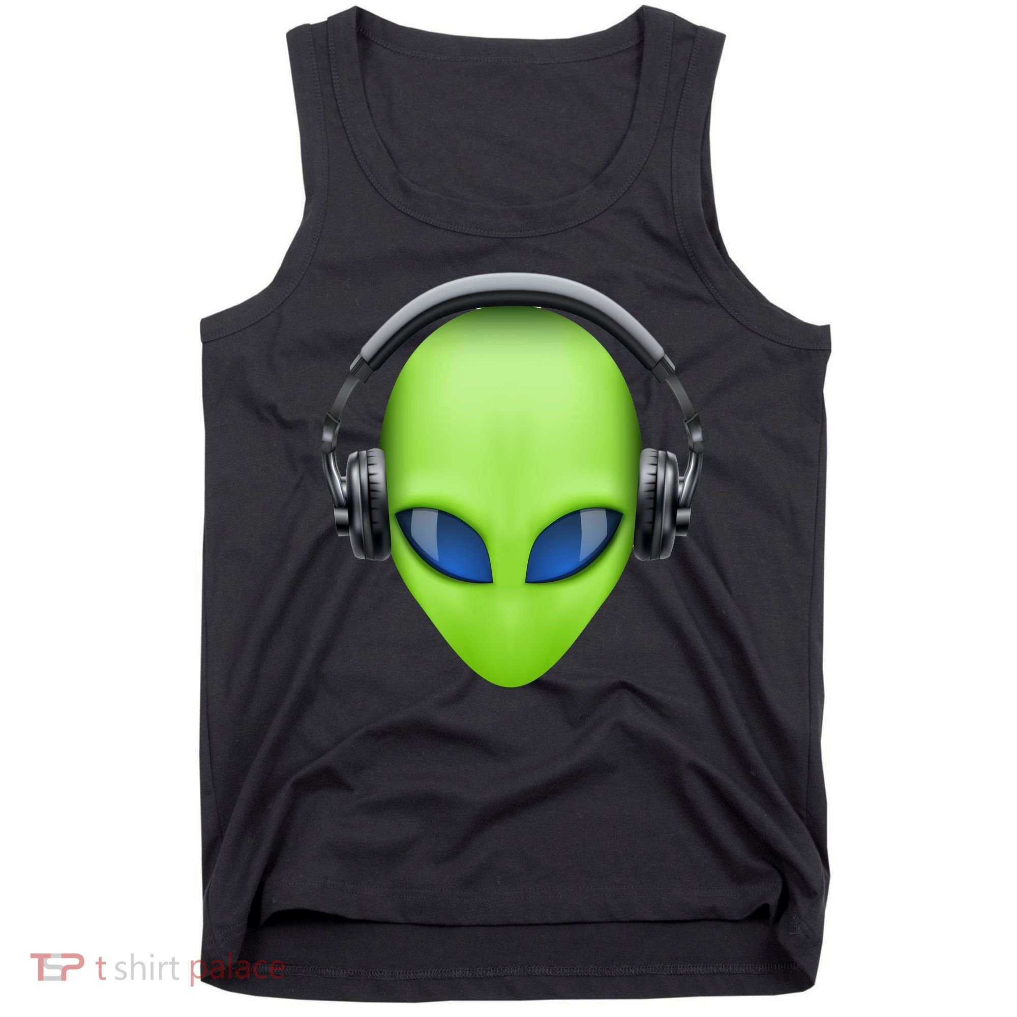 DJ Alien Headphones Tank Top
