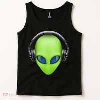 DJ Alien Headphones Tank Top thumb 2