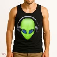 DJ Alien Headphones Tank Top thumb 3