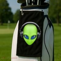 DJ Alien Headphones Golf Towel thumb 2