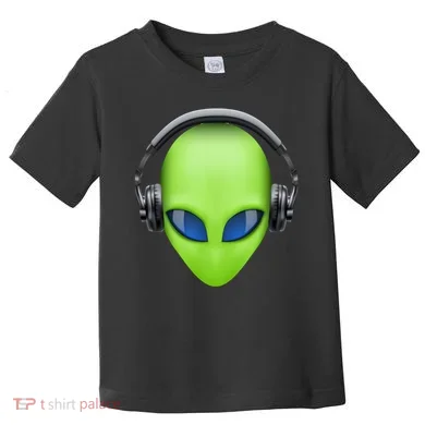 DJ Alien Headphones Toddler T-Shirt