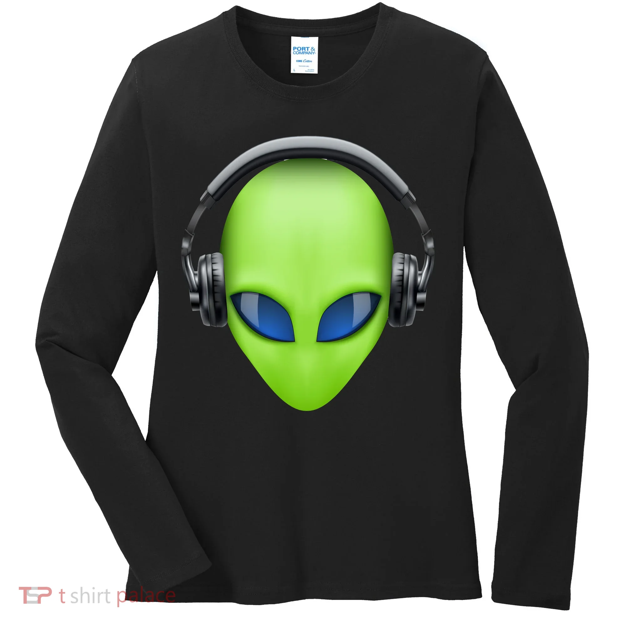 DJ Alien Headphones Women's Long Sleeve Shirt