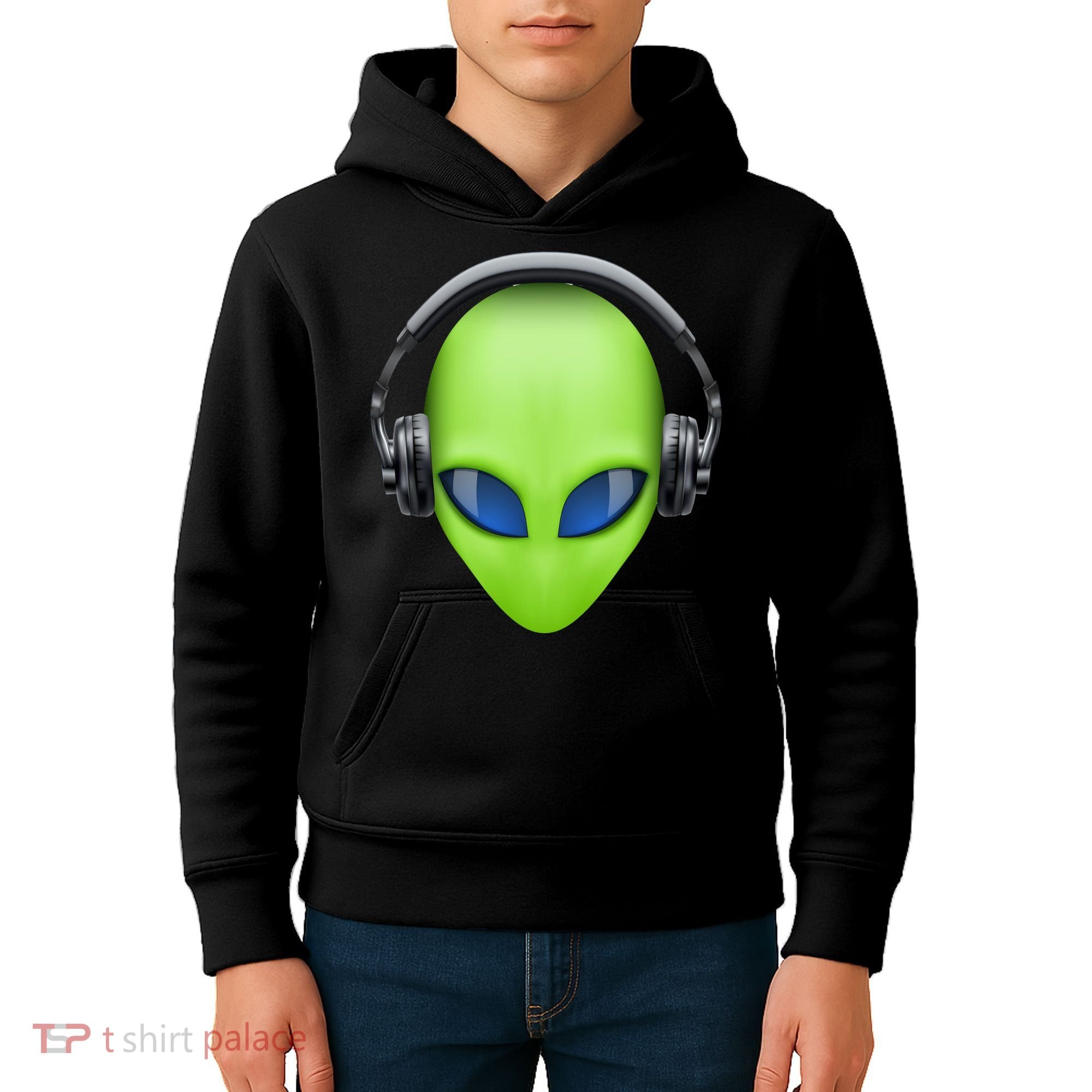 DJ Alien Headphones Kids Hoodie