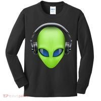 DJ Alien Headphones Kids Long Sleeve Shirt thumb 0