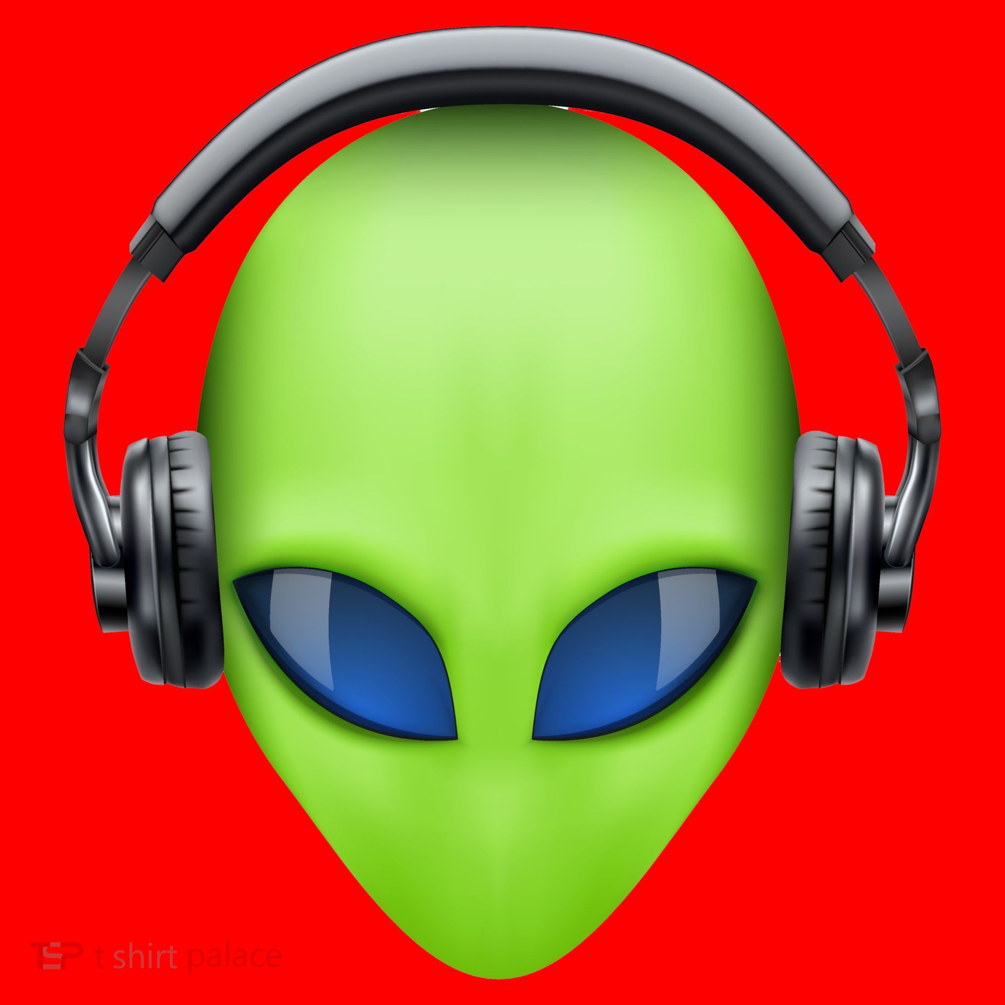 DJ Alien Headphones Santa Hat