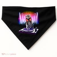 DJ Cat Turntable Mixer USA-Made Doggie Bandana thumb 0
