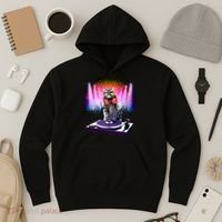DJ Cat Turntable Mixer Hoodie thumb 3