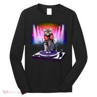DJ Cat Turntable Mixer Long Sleeve Shirt thumb 0
