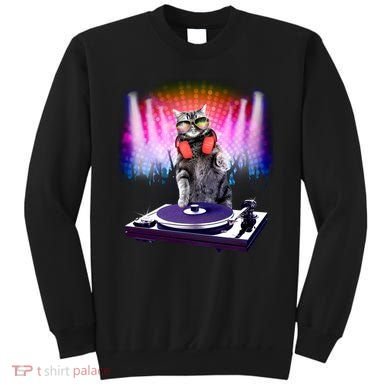 DJ Cat Turntable Mixer Sweatshirt