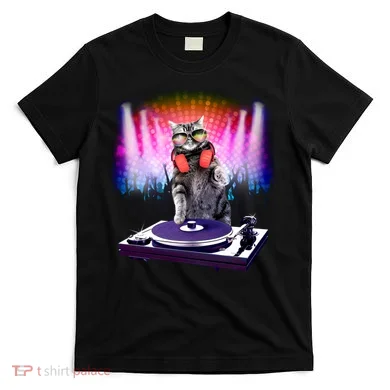 DJ Cat Turntable Mixer T-Shirt