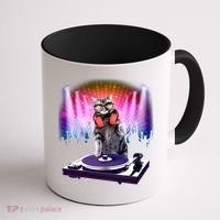 DJ Cat Turntable Mixer Coffee Mug thumb 1