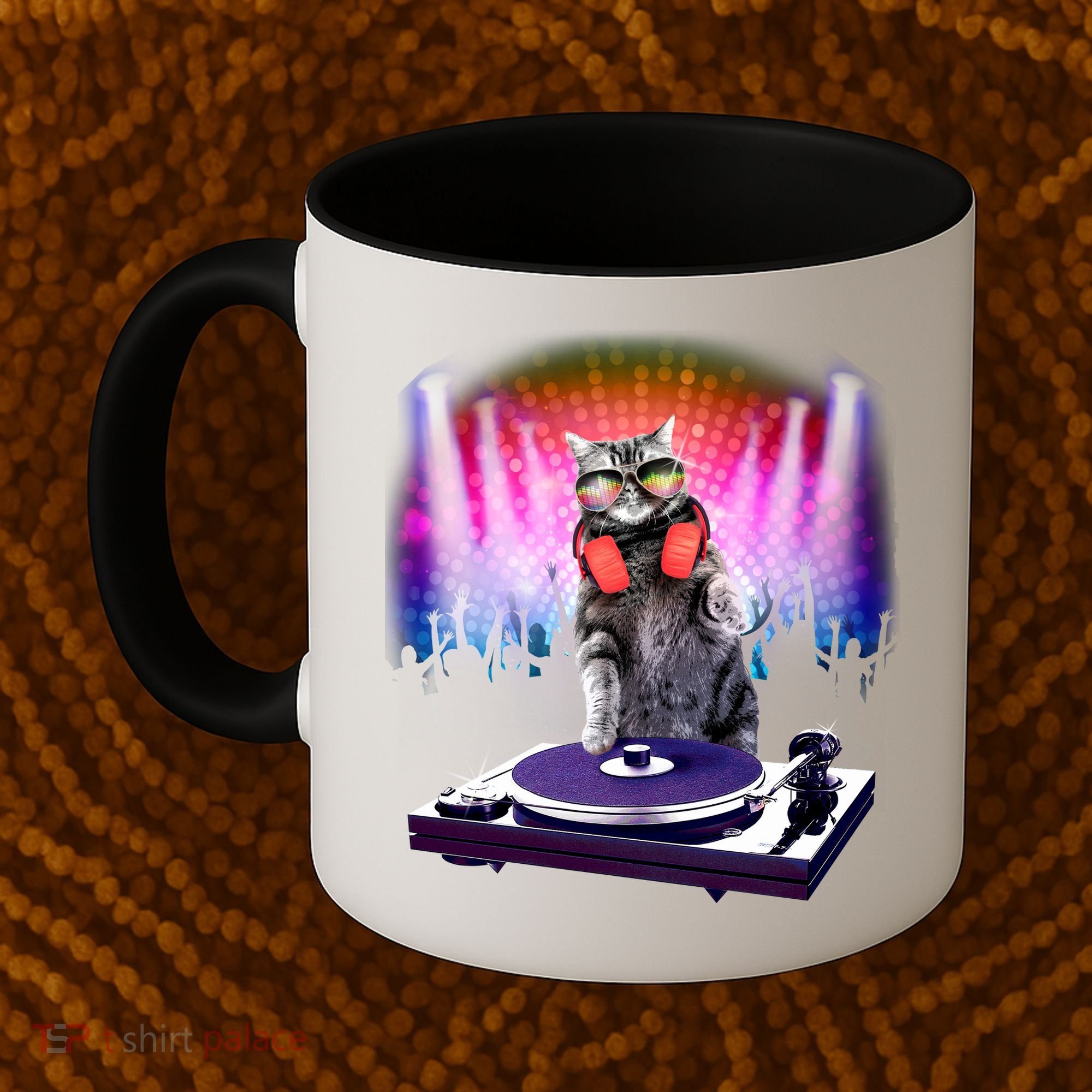DJ Cat Turntable Mixer Coffee Mug