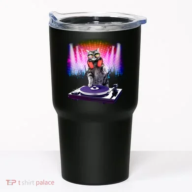 DJ Cat Turntable Mixer Tumbler