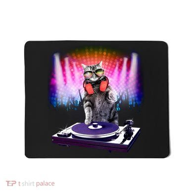 DJ Cat Turntable Mixer Mousepad