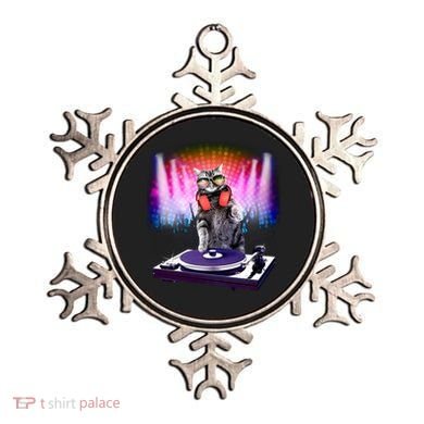 DJ Cat Turntable Mixer Ornament