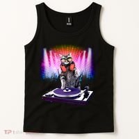 DJ Cat Turntable Mixer Tank Top thumb 2