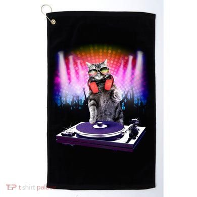 DJ Cat Turntable Mixer Golf Towel