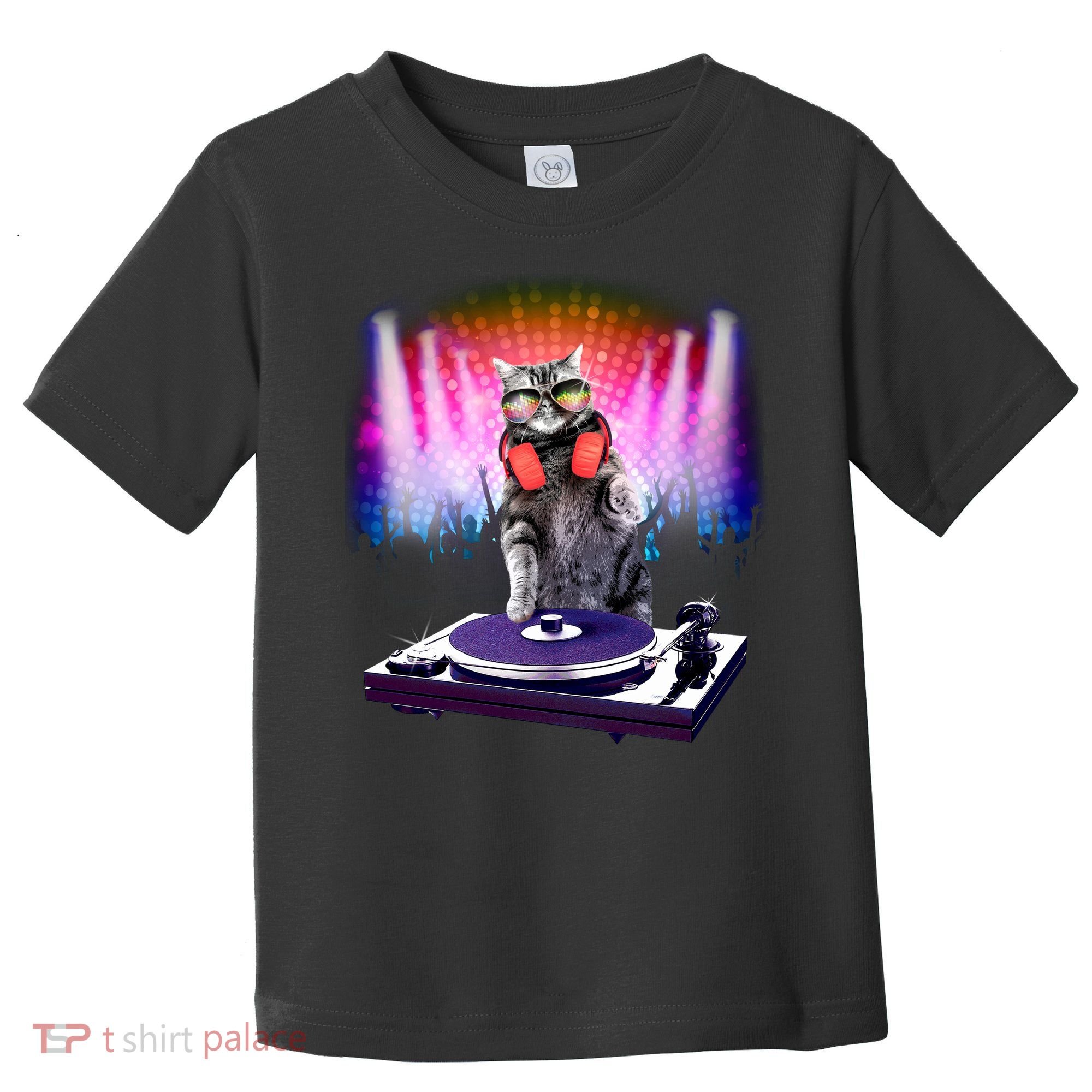 DJ Cat Turntable Mixer Toddler T-Shirt