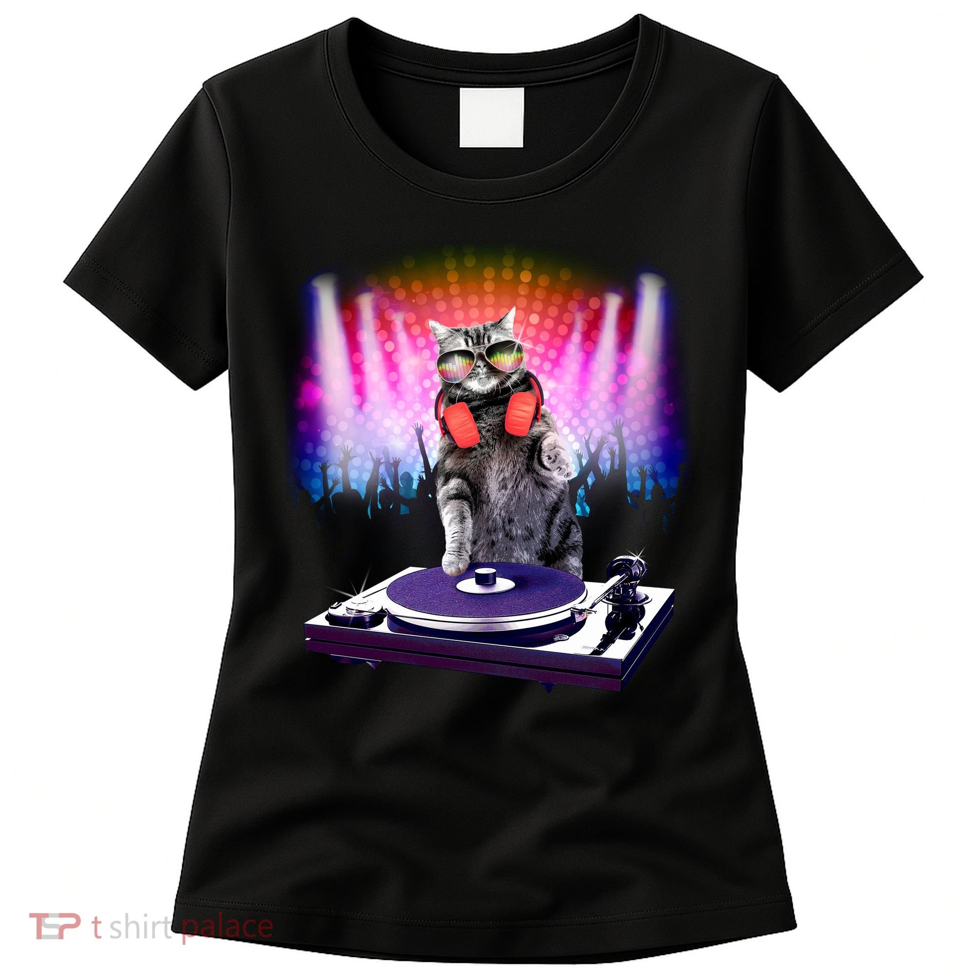 DJ Cat Turntable Mixer Women's T-Shirt