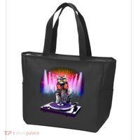 DJ Cat Turntable Mixer Tote Bag thumb 3