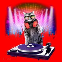 DJ Cat Turntable Mixer Santa Hat thumb 1