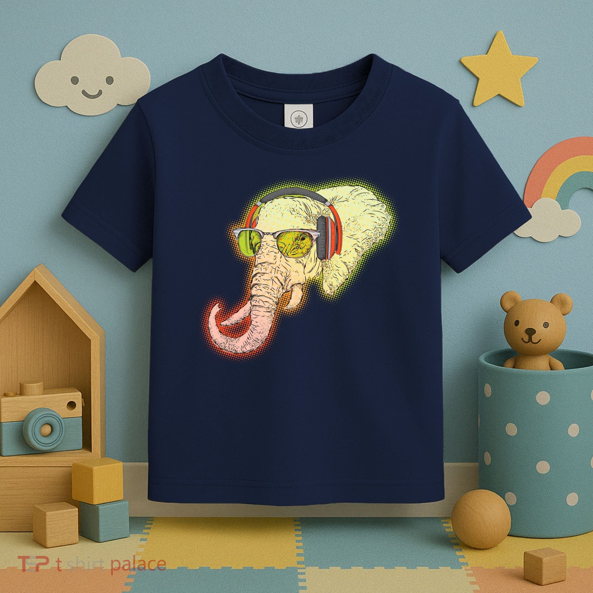 DJ Elephant Toddler T-Shirt
