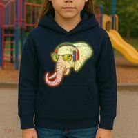 DJ Elephant Kids Hoodie thumb 3