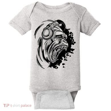 DJ Gorilla Baby Bodysuit