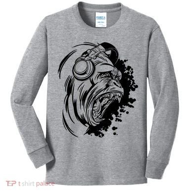 DJ Gorilla Kids Long Sleeve Shirt