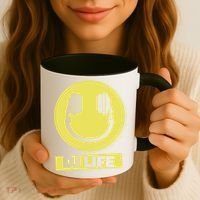 Dj Life Smiley Face Coffee Mug thumb 3