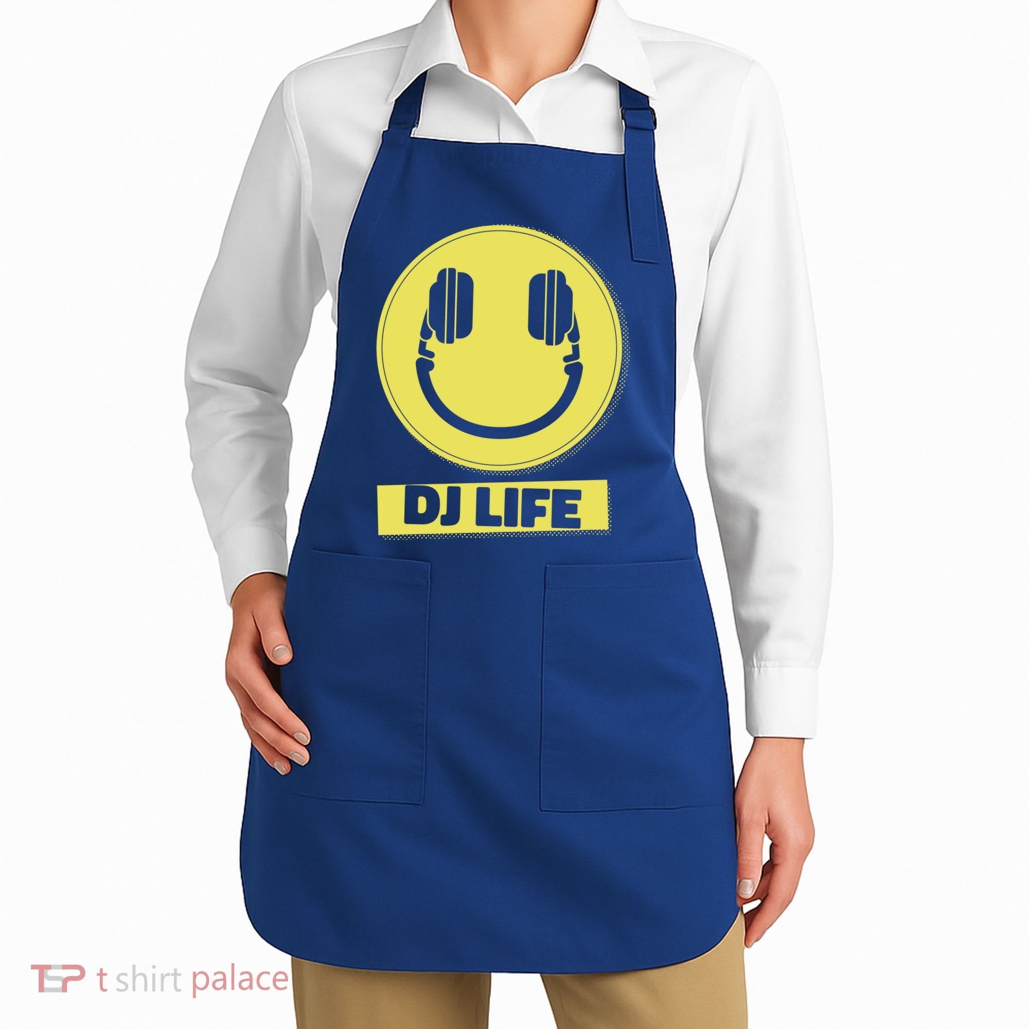 Dj Life Smiley Face Apron