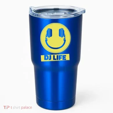 Dj Life Smiley Face Tumbler