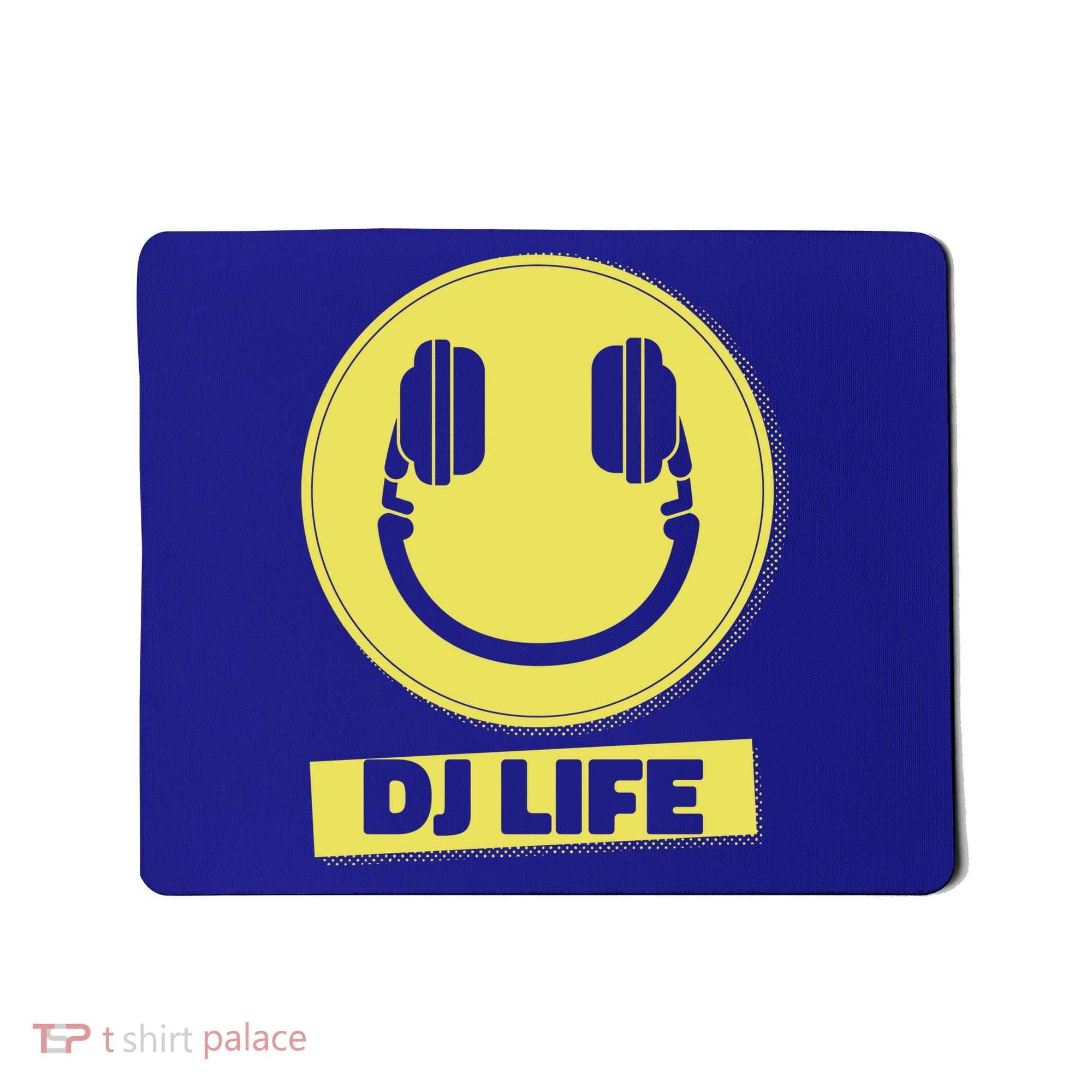 Dj Life Smiley Face Mousepad