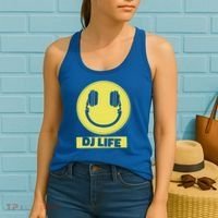 Dj Life Smiley Face Women's Tank Top thumb 2