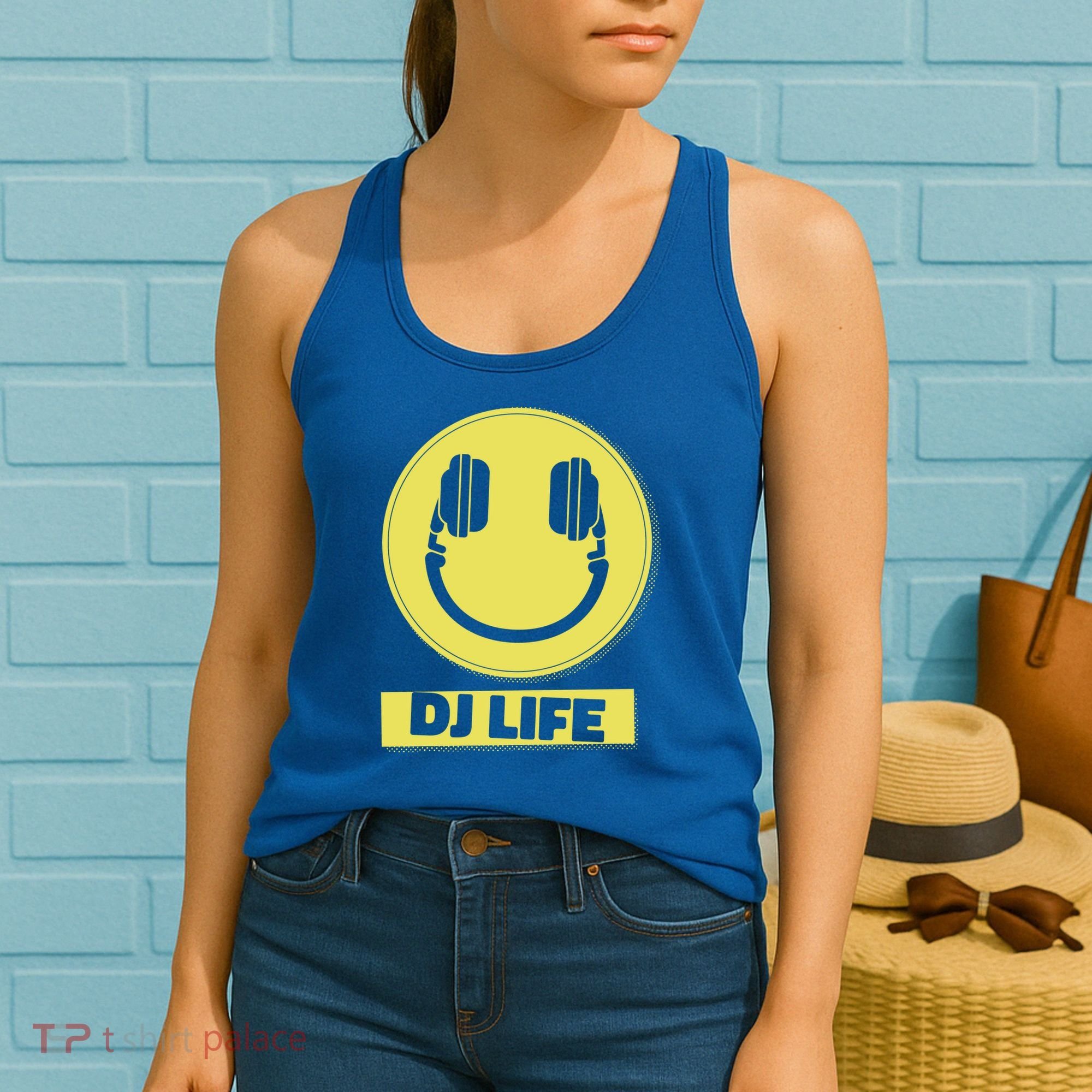 Dj Life Smiley Face Women's Tank Top