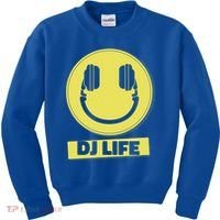 Dj Life Smiley Face Kids Sweatshirt thumb 0