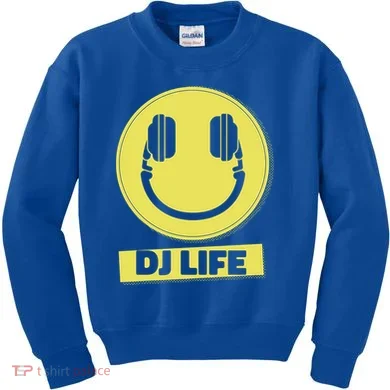 Dj Life Smiley Face Kids Sweatshirt
