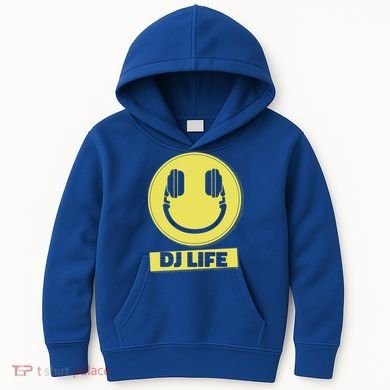 Dj Life Smiley Face Kids Hoodie