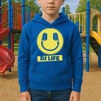 Dj Life Smiley Face Kids Hoodie thumb 2