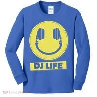 Dj Life Smiley Face Kids Long Sleeve Shirt thumb 0