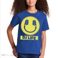 Dj Life Smiley Face Kids T-Shirt thumb 2