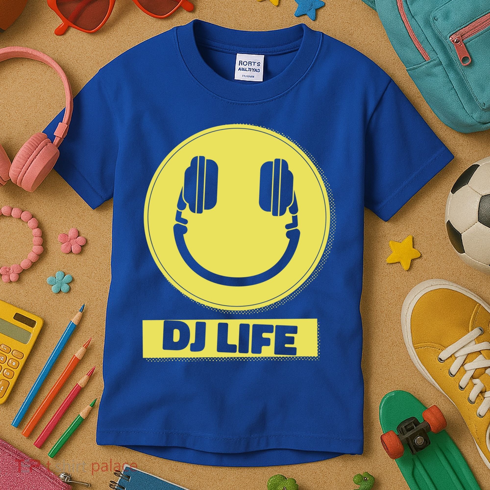 Dj Life Smiley Face Kids T-Shirt