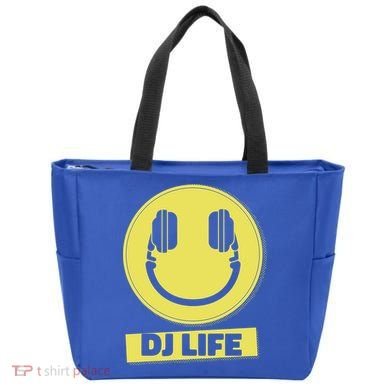 Dj Life Smiley Face Tote Bag